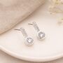 Sterling Silver Cz Drop Earrings – 10mm, thumbnail 1 of 7