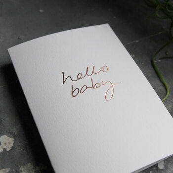 Hello Baby Luxury Hand Foiled Card, 2 of 4