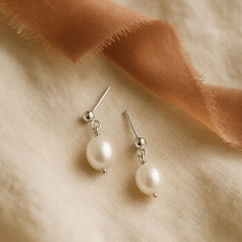 Thank You For Being My Bridesmaid Pearl Earrings, 6 of 10