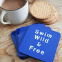 Cold Water Swimming Coasters Set Of Four, thumbnail 6 of 6