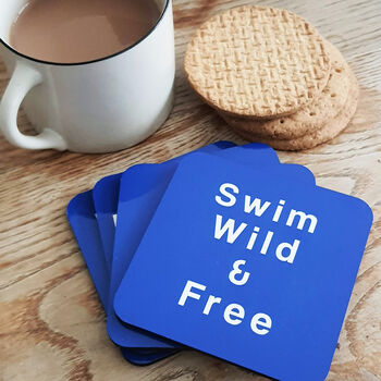 Cold Water Swimming Coasters Set Of Four, 6 of 6