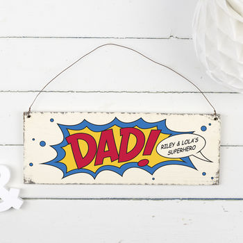 Personalised Superhero Dad Sign, 4 of 5