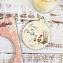 Personalised Pooh Bear Pink First Christmas Keepsake Card, thumbnail 5 of 5