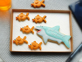 Personalised Shark Letterbox Cookie Gift, 4 of 5