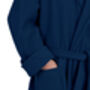 Palermo Grey, Navy, Green Waffle Unisex Dressing Gown, thumbnail 7 of 12
