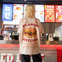 Flamin’ Hotline Unisex Burger T Shirt In Peach, thumbnail 1 of 6