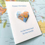 Happy Birthday Origami Map Heart Card, thumbnail 5 of 6