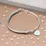 Personalised Diamond And Sterling Silver Silk Bangle, thumbnail 1 of 6