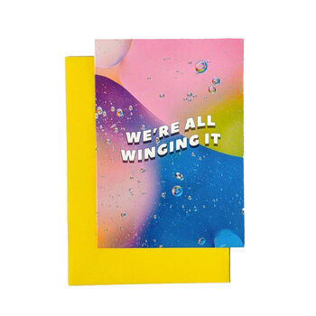 'We're All Winging It' Greetings Card, 2 of 3