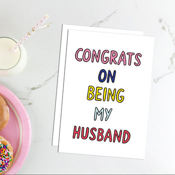 congrats on being my husband card by veronica dearly ...