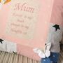 Personalised Patchwork Memory Cushion,Embroidered Words, thumbnail 8 of 11