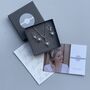 Celestial Silver Star Earrings And Necklace Gift Set, thumbnail 4 of 5