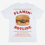 Flamin’ Hotline Unisex Burger T Shirt In White, thumbnail 1 of 2