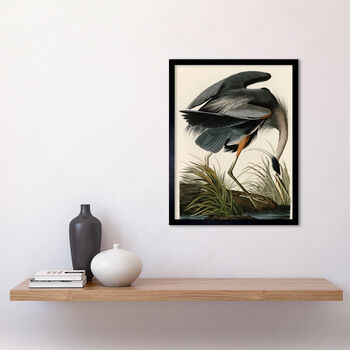 Audubon Birds Great Blue Heron Painting Wall Art Print, 2 of 3