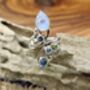 Moonstone And Blue Topaz Wrap Around Ring, thumbnail 5 of 8