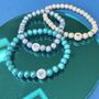 Personalised Letter One Colour Bead Bracelet, thumbnail 8 of 9
