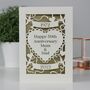 Personalised Papercut Golden Wedding Anniversary Card, thumbnail 1 of 2