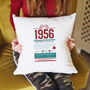 Personalised 70th Birthday Gift 1956 Cushion, thumbnail 5 of 11
