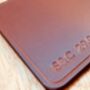 Personalised Leather Coaster, Conker Brown, thumbnail 2 of 11