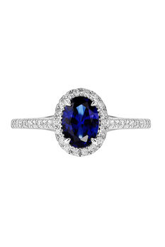 Rosalind Created Sapphire And Lab Grown Diamond Ring, 4 of 11