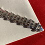 Art Deco Cast Silver Tone Bracelet With Crystals, thumbnail 3 of 3
