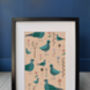 Vibrant Birds And Flowers Print, thumbnail 1 of 2