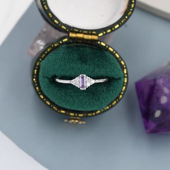 Vintage Inspired Lilac Purple Cz Ring, 4 of 12