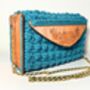 Bespoke Handmade Crochet Bag With Wood Panel, thumbnail 2 of 7