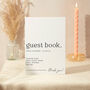 Wedding Guest Book Sign A4 Sturdy Sign Modern Serif, thumbnail 1 of 5