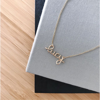 Personalised Handcrafted Name Necklace 14k Gold Filled, 5 of 11