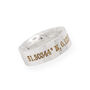 Latitude Longitude Coordinates Silver Ring 8mm Flat Profile, thumbnail 6 of 9