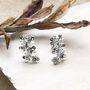 Sterling Silver Forget Me Not Drop Earrings, thumbnail 1 of 4