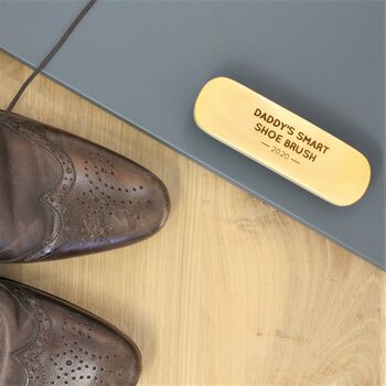 Personalised Wooden Shoe Brush, 3 of 3