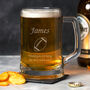 Personalised Rugby Glass Pint Stern Tankard, thumbnail 2 of 3