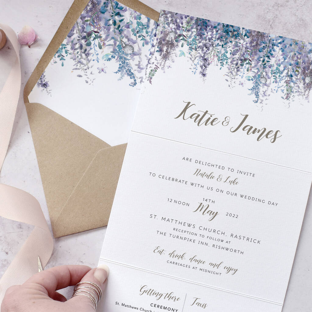 'Whimsical Winter' Four Fold Wedding Invitation By Julia Eastwood ...