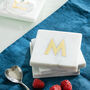 Alphabet Gold Initial Marble Coasters, thumbnail 2 of 6