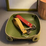 Personalised Real Leather Wallet Tray, Leather Keyring, thumbnail 5 of 12