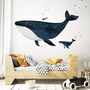 The Whale And The Diver Fabric Wall Sticker, thumbnail 2 of 5