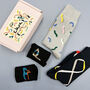 Personalised Yoga Flow Three Pairs Socks In A Box, thumbnail 1 of 9