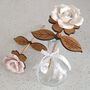 Handmade 36th Bone China Rose In Vase, thumbnail 5 of 5