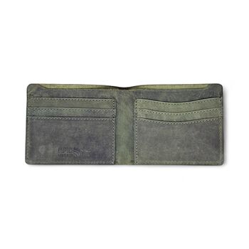 Personalised Handmade Leather Slim Wallet Gift For Him, 4 of 12