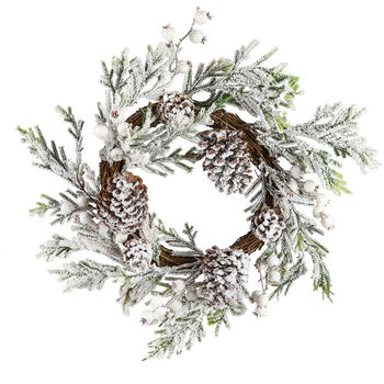 Indoor Outdoor Snowdrifts Extra Large Luxury Wreath, 3 of 7