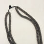 Fair Trade Handmade Glass Bead Knot Tube Necklace 55cm, thumbnail 8 of 10