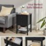 Set Of Two Bamboo Bedside Tables End Tables Ink Black, thumbnail 5 of 6