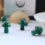 Tiny Polished Malachite Mushroom Crystal, thumbnail 3 of 3