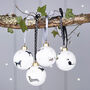 Christmas Dachshund Bone China Bauble Decorations, thumbnail 3 of 3