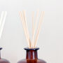 Large Brown Glass Apothecary Diffuser Bottle And Reeds, thumbnail 9 of 9