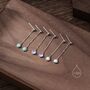 Moonstone With Chain Dangle Stud Earrings, thumbnail 5 of 12