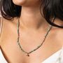 Two Way Shell Beaded Necklace Bracelet In Gold, thumbnail 2 of 6