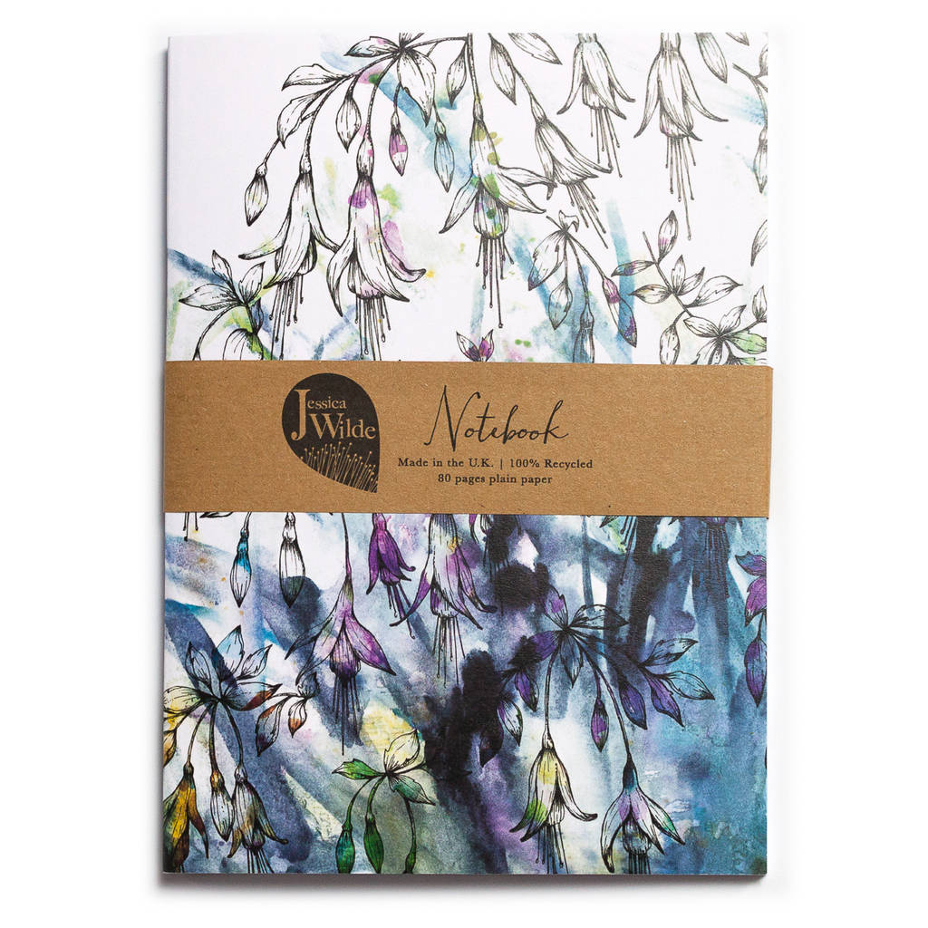 Botanical A5 Recycled Plain Notebooks 